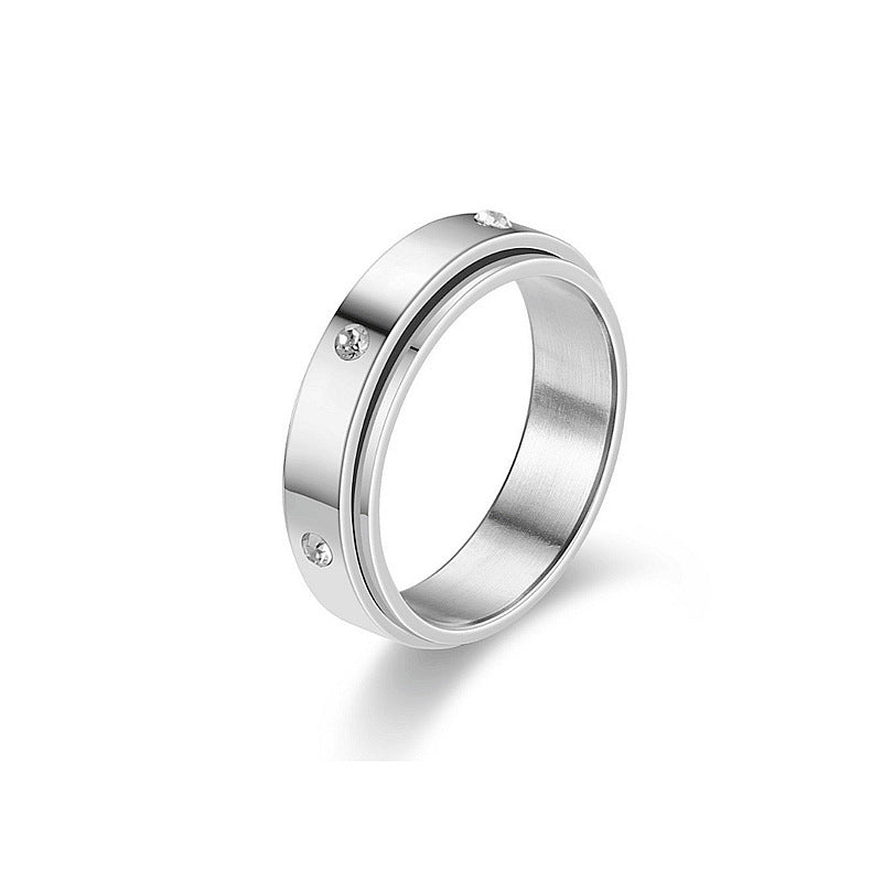 Stainless Steel Rotatable Spinner Ring Moon Stars Relieve Anxiety Rings | Feel anxiety free with these Rings
