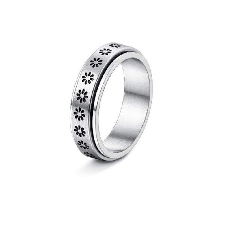 Stainless Steel Rotatable Spinner Ring Moon Stars Relieve Anxiety Rings | Feel anxiety free with these Rings