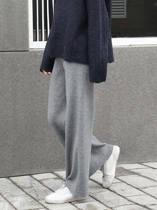 High Waist Loose Drape Women Trousers Look Thin