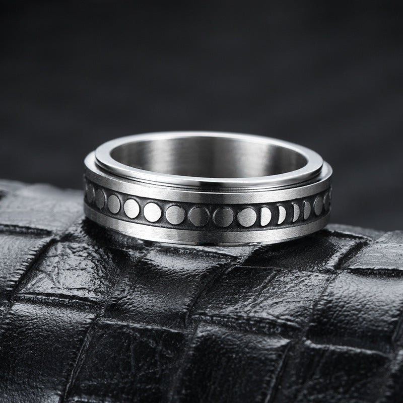 Stainless Steel Rotatable Spinner Ring Moon Stars Relieve Anxiety Rings | Feel anxiety free with these Rings
