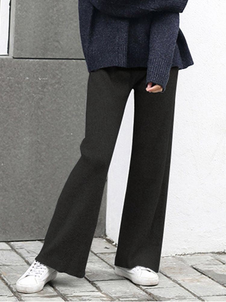 High Waist Loose Drape Women Trousers Look Thin