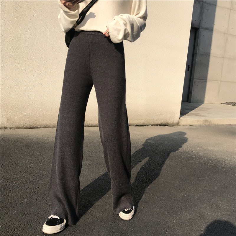 High Waist Loose Drape Women Trousers Look Thin